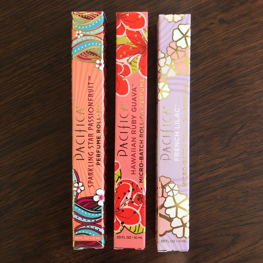 3 NEW Pacifica Roll-On Perfumes